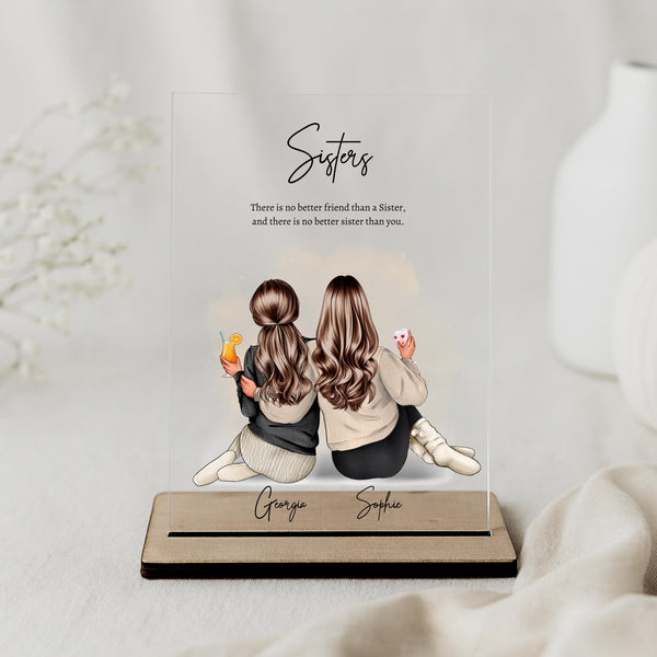 Personalised Sister Acrylic Plaque | Keepsake Print | Custom Sister Gift
