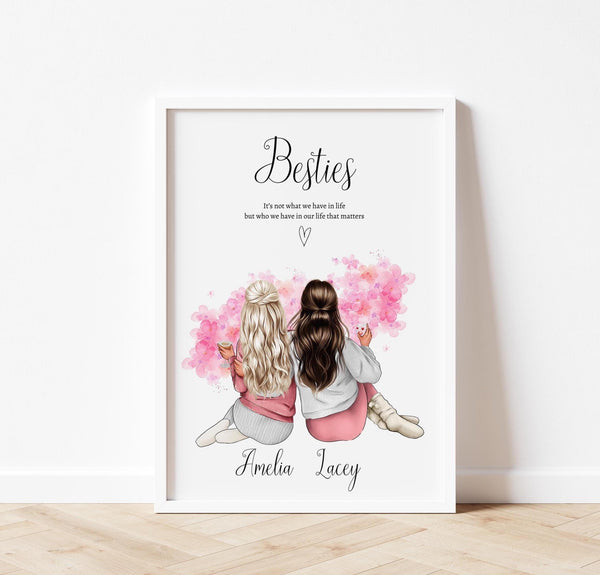 Best Friend Quote Print – Personalised Bestie Wall Art