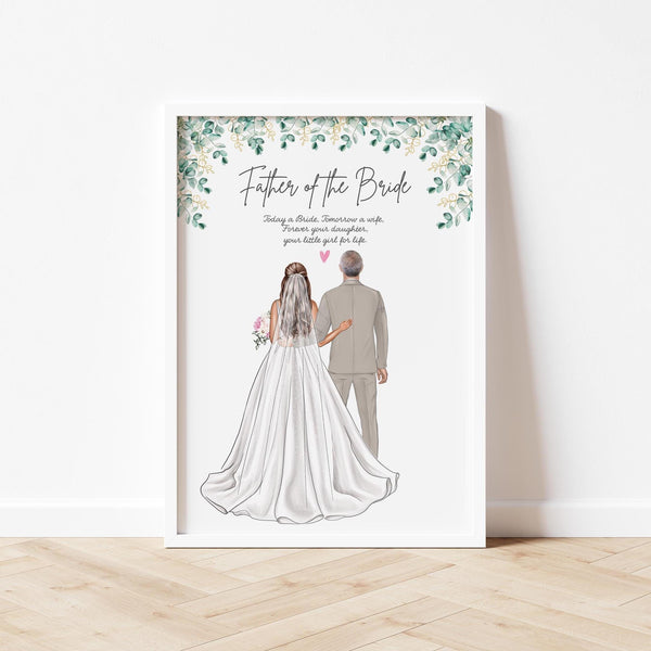 Father of the Bride Gift – Personalised Print from the Bride