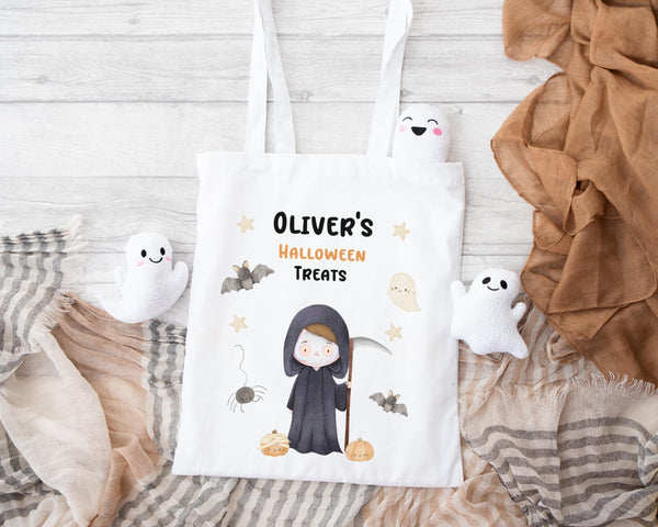 Personalised Halloween Tote Bag Custom Trick or Treat Bag